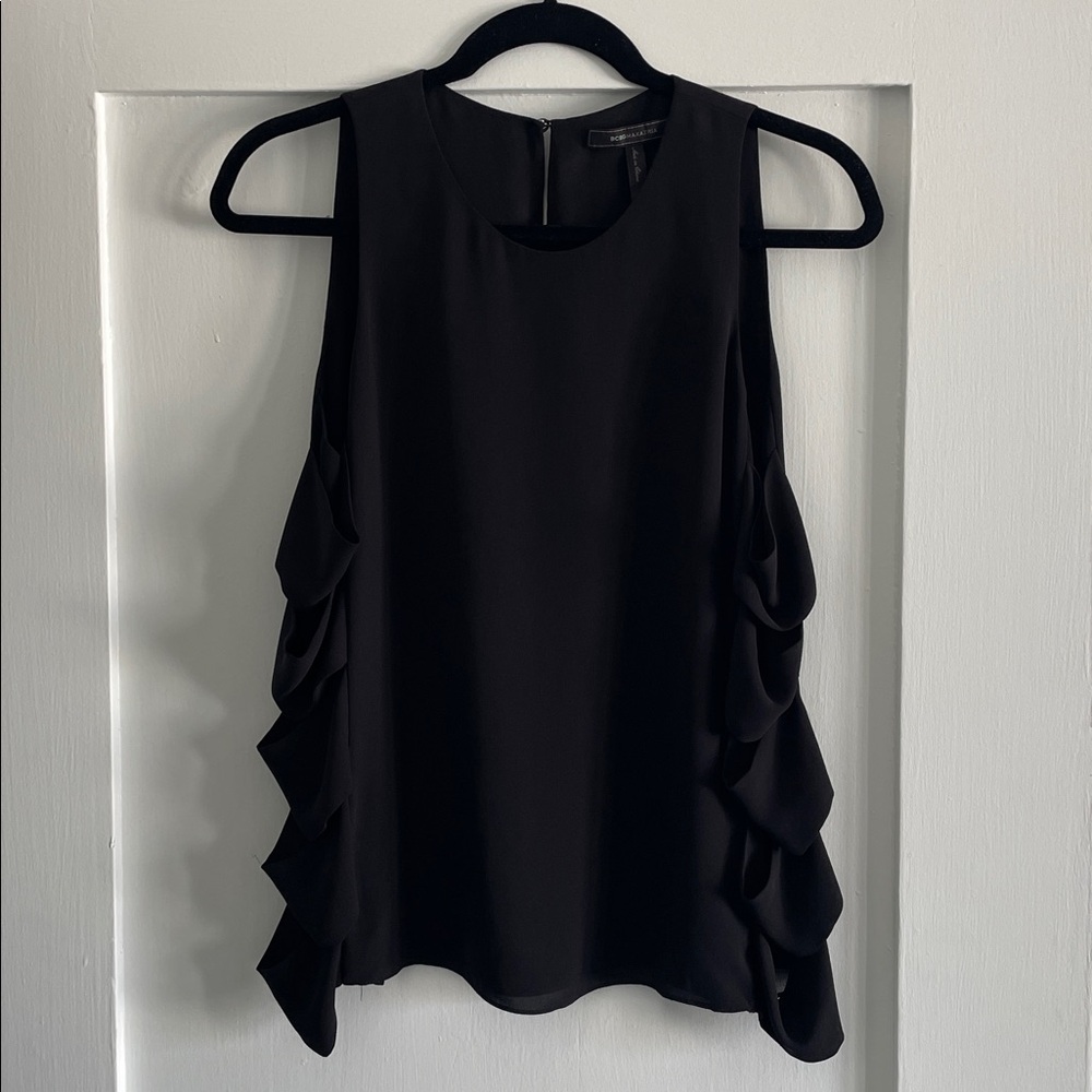 BCBGMaxAzria Black Sleeveless Blouse